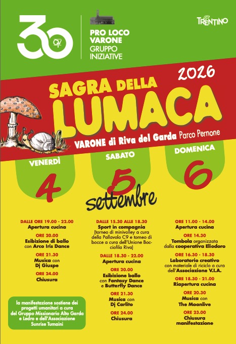 Sagra della Lumaca 2026 - Varone di Riva del Garda